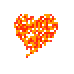 orangeglitterheart