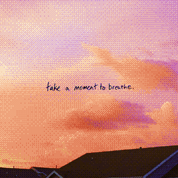 take a moment to breathe.
