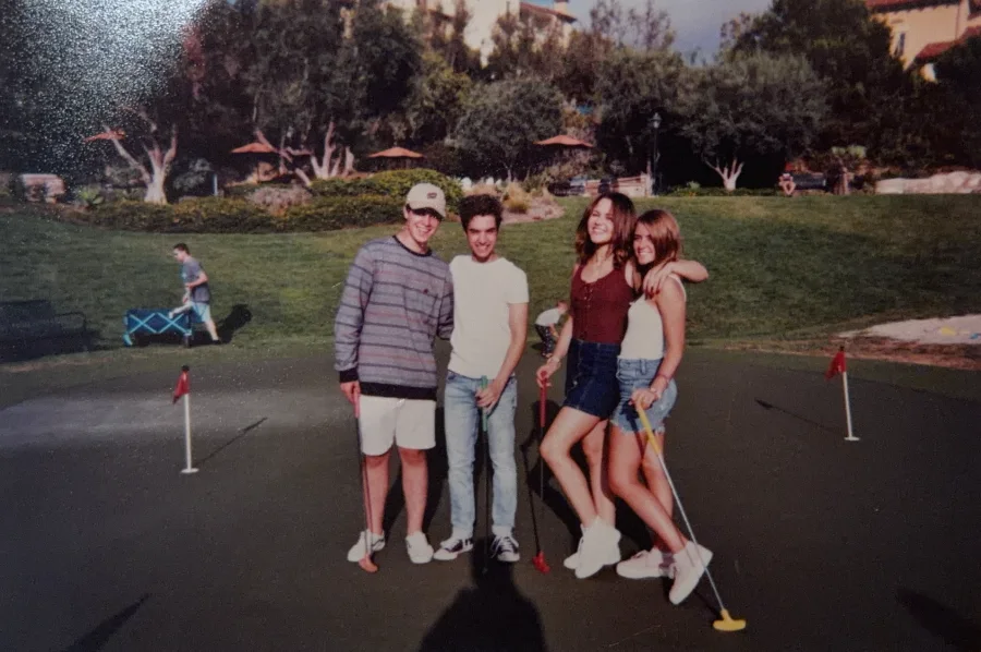 Friends on a putting green