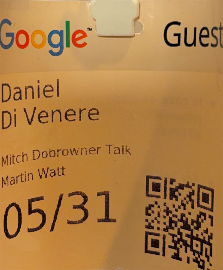 A Google guest badge