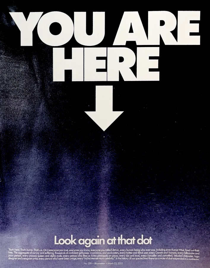 You Are Here: the pale blue dot poster