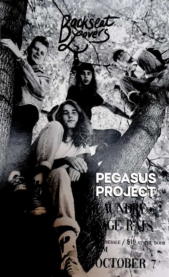 The Backseat Lovers and Pegasus Project show poster